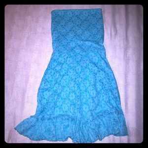 Betsey Johnson Aqua strapless dress 👗